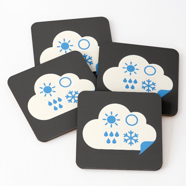 Item preview, Sardonic Weather App — Cloud UI Poster (Swiss-Grid, Flat-Print) designed and sold by VoidBloom Studio.