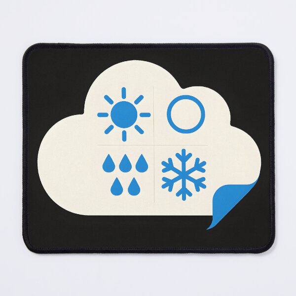 Item preview, Sardonic Weather App — Cloud UI Poster (Swiss-Grid, Flat-Print) designed and sold by VoidBloom Studio.