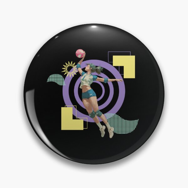 Item preview, Volleyball Outside Hitter Powerful Spiker on Bold Geometric Pattern designed and sold by daila70.