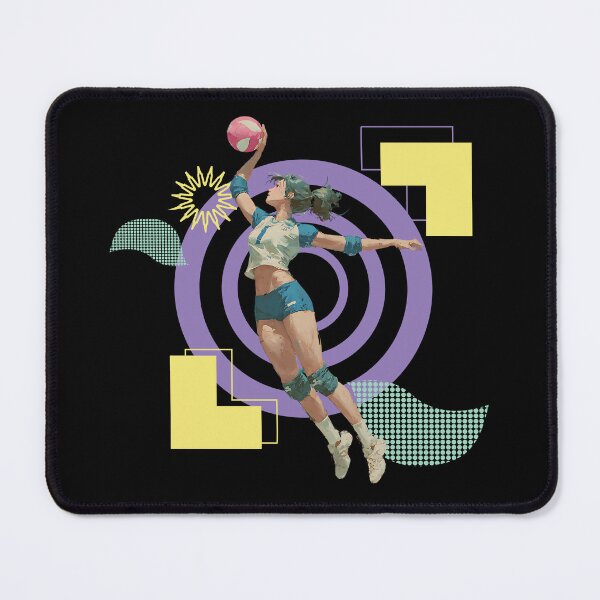Item preview, Volleyball Outside Hitter Powerful Spiker on Bold Geometric Pattern designed and sold by daila70.