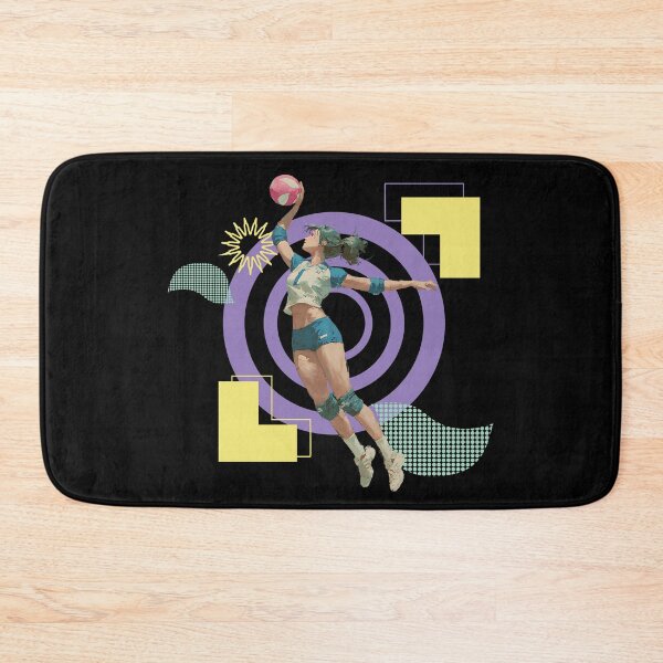 Item preview, Volleyball Outside Hitter Powerful Spiker on Bold Geometric Pattern designed and sold by daila70.