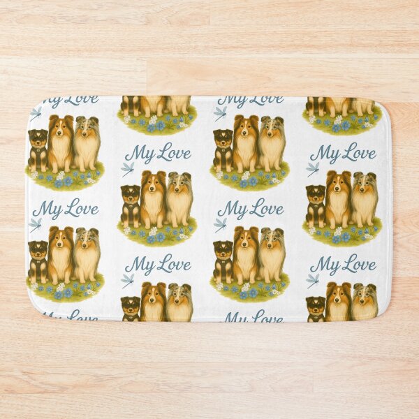 Item preview, Sheltie & Puppy "My Love" – Hoodie/Shirt for Dog Lovers | Gift Idea with Heart & Dog designed and sold by MitMopsundHerz Rosinchens_Welt.