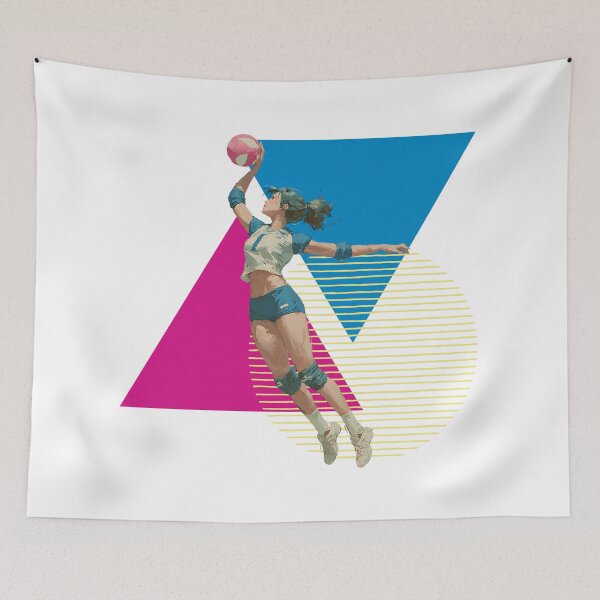 Item preview, Volleyball Outside Hitter Dynamic Spiker Featuring Geometric Design designed and sold by daila70.