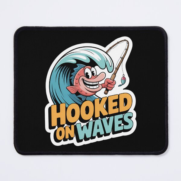 Item preview, Hooked On Waves Fishing Shoreline Anglers designed and sold by Blok45.