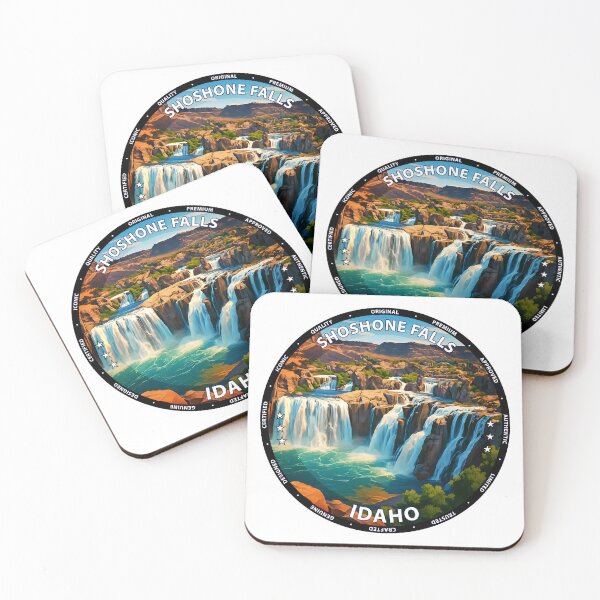 Item preview, Shoshone Falls Idaho Travel Poster - Scenic Waterfall Wall Art USA designed and sold by inkNext.