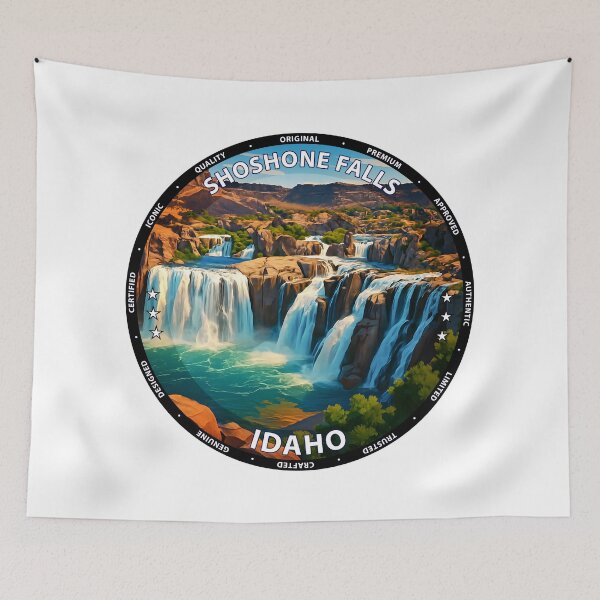 Item preview, Shoshone Falls Idaho Travel Poster - Scenic Waterfall Wall Art USA designed and sold by inkNext.