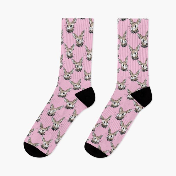 Item preview,  Cute punk baby bunny - pattern pink designed and sold by RoseWolfGifts.