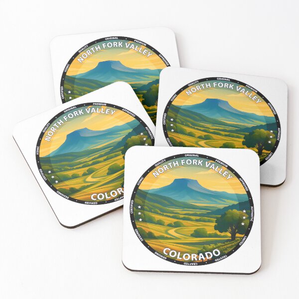 Item preview, North Fork Valley Colorado Travel Poster - Scenic Mountain Landscape Art USA designed and sold by inkNext.