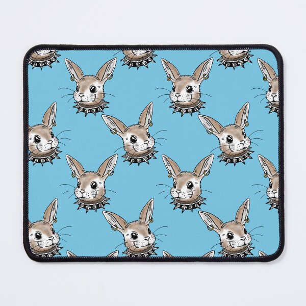 Item preview, Cute punk baby bunny - pattern blue designed and sold by RoseWolfGifts.
