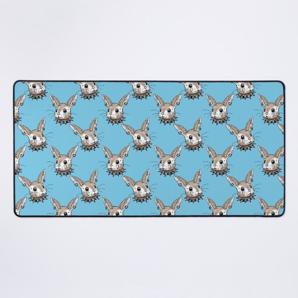 Item preview, Cute punk baby bunny - pattern blue designed and sold by RoseWolfGifts.