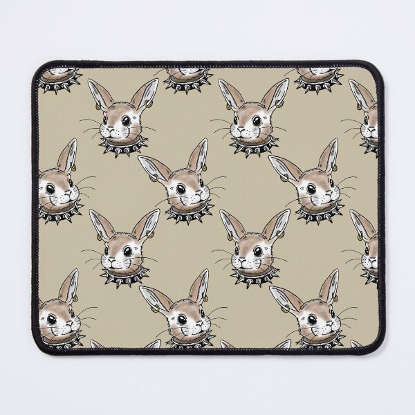 Item preview, Cute punk baby bunny - pattern beige designed and sold by RoseWolfGifts.