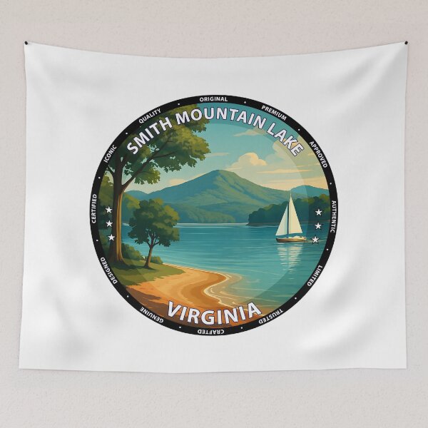 Item preview, Smith Mountain Lake Virginia - Scenic Sunrise Travel Poster USA designed and sold by inkNext.