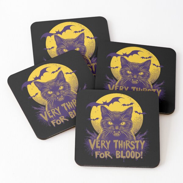 Item preview, Spooky Vampire Cat Under Full Moon designed and sold by e-camelleone.