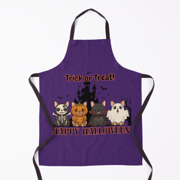 Item preview, Spooky French Bulldog Halloween Costumes Art Print Gift designed and sold by FunnyPetTeesJP.