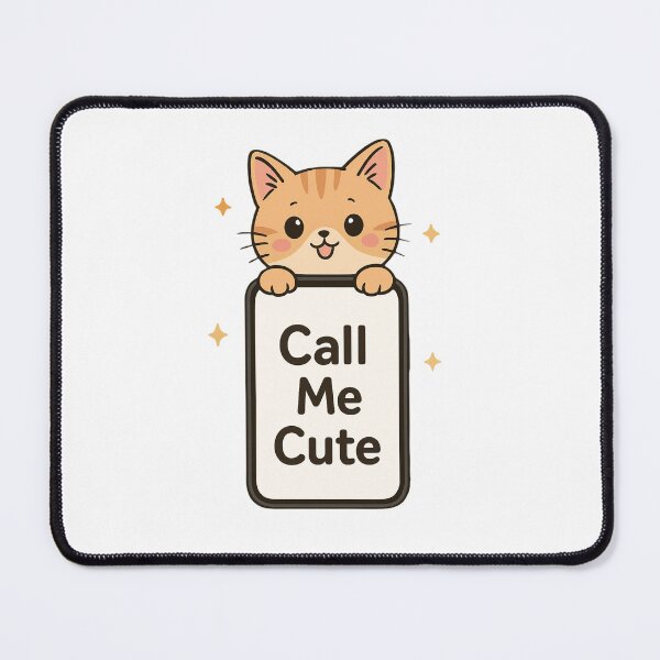 Item preview, Call Me Cute – Adorable Cat Sticker Design designed and sold by Tik Logy.