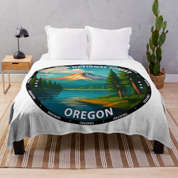 Item preview, Umpqua National Forest Oregon Travel Poster - Scenic Pacific Northwest Nature Art USA designed and sold by inkNext.