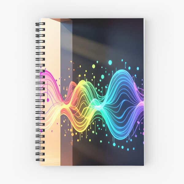 Aperçu de l'œuvre ondes sonores pièce sombre ronde abstraite design coloré créée et vendue par SmashingDeals.