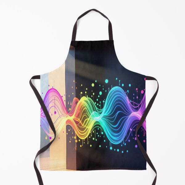 Item preview, soundwaves dark room round abstract colorful design designed and sold by SmashingDeals.