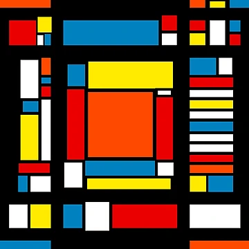 Artwork thumbnail, Abstract Multicolor Cubic Linework Pattern Design by TheDezignKitchen