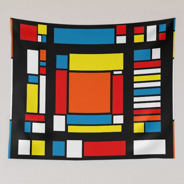 Item preview, Abstract Multicolor Cubic Linework Pattern Design designed and sold by TheDezignKitchen.