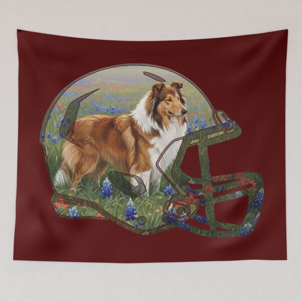Item preview, Rough Collie Painting Football Helmet designed and sold by Douglas-Depot.