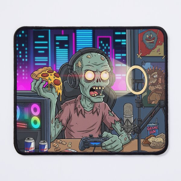 Item preview, Zombie Gamer: Level Up with Pizza Zombie Gamer Art | Gaming Zombie | Pizza Gamer designed and sold by Momay-designer.