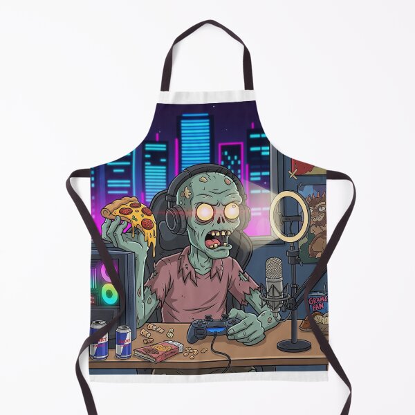 Item preview, Zombie Gamer: Level Up with Pizza Zombie Gamer Art | Gaming Zombie | Pizza Gamer designed and sold by Momay-designer.