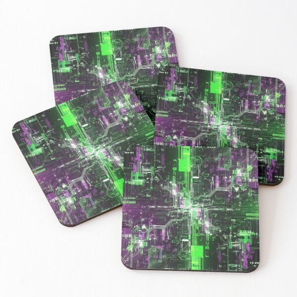 Item preview, Cyber Neon Matrix Circuit Abstract designed and sold by Pitujuck Kachanond.