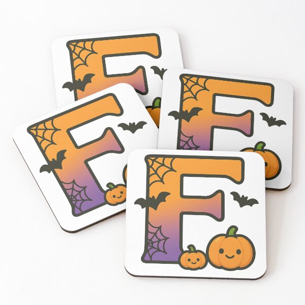 Item preview, Halloween Letter F – Cute Kawaii Cartoon with Spooky Details designed and sold by PrintCreations9.