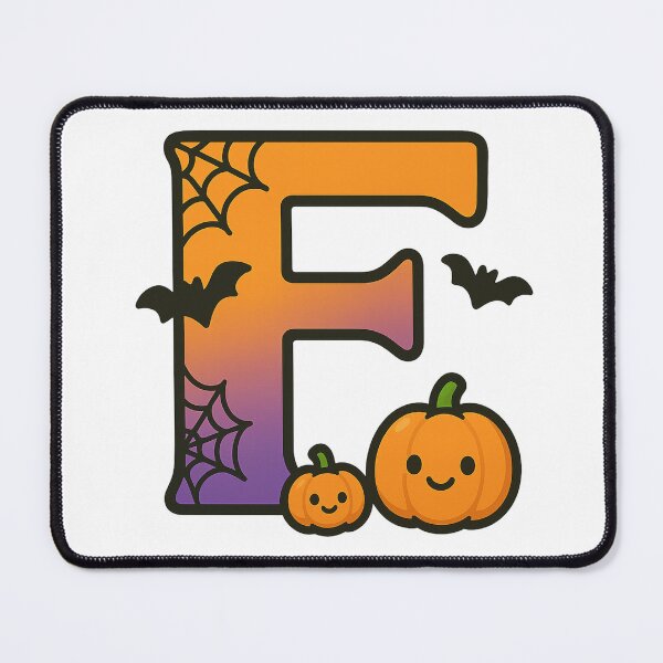 Item preview, Halloween Letter F – Cute Kawaii Cartoon with Spooky Details designed and sold by PrintCreations9.