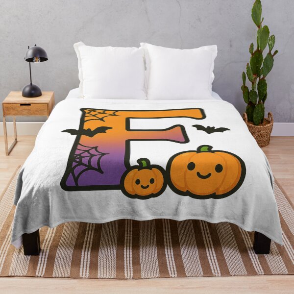 Item preview, Halloween Letter F – Cute Kawaii Cartoon with Spooky Details designed and sold by PrintCreations9.