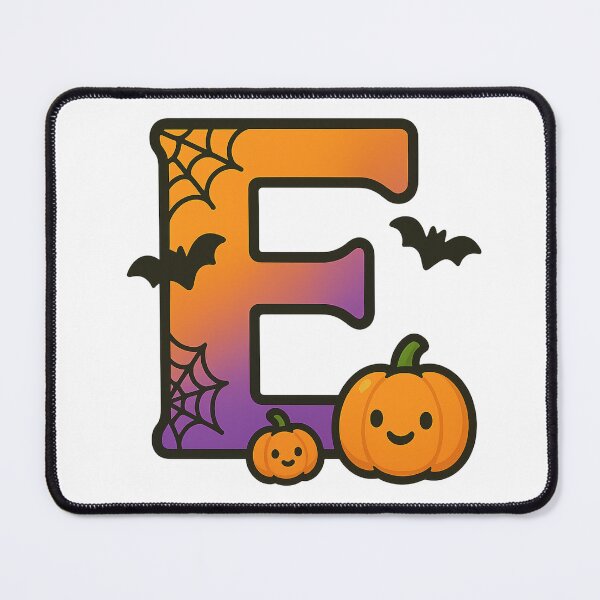 Item preview, Halloween Letter E – Cute Kawaii Cartoon with Spooky Details designed and sold by PrintCreations9.