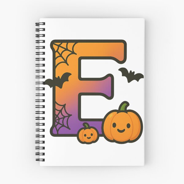 Item preview, Halloween Letter E – Cute Kawaii Cartoon with Spooky Details designed and sold by PrintCreations9.