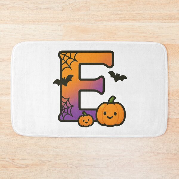 Item preview, Halloween Letter E – Cute Kawaii Cartoon with Spooky Details designed and sold by PrintCreations9.