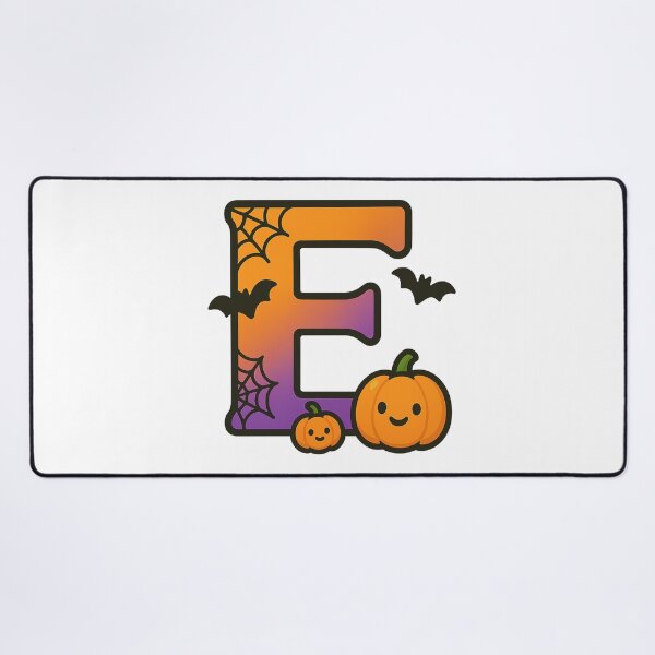 Item preview, Halloween Letter E – Cute Kawaii Cartoon with Spooky Details designed and sold by PrintCreations9.
