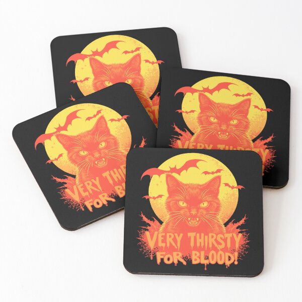Item preview, Spooky Vampire Cat Under Full Moon designed and sold by e-camelleone.