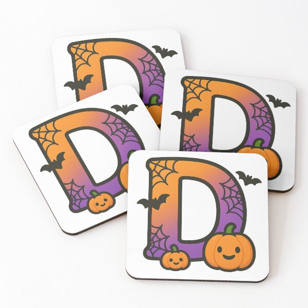 Item preview, Halloween Letter D – Cute Kawaii Cartoon with Spooky Details designed and sold by PrintCreations9.