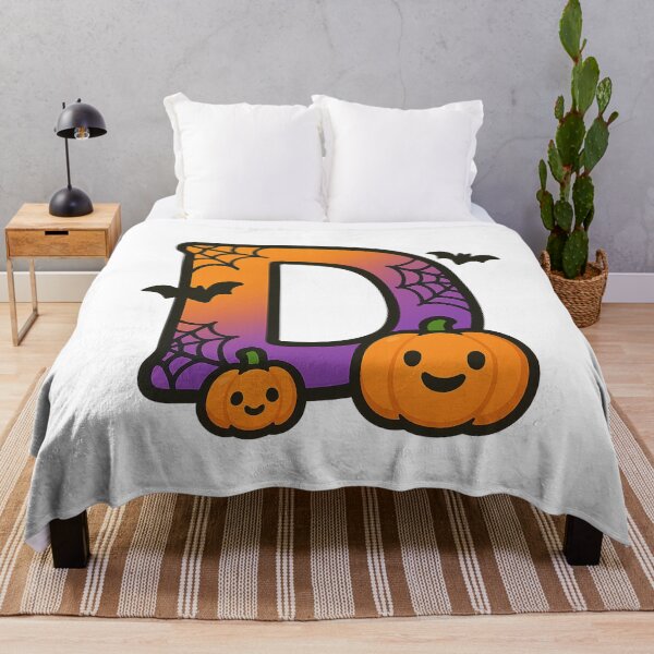 Item preview, Halloween Letter D – Cute Kawaii Cartoon with Spooky Details designed and sold by PrintCreations9.