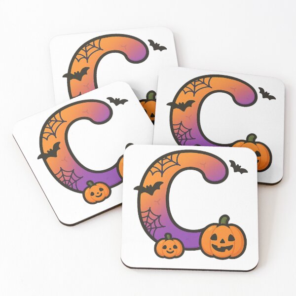Item preview, Halloween Letter C – Cute Kawaii Cartoon with Spooky Details designed and sold by PrintCreations9.