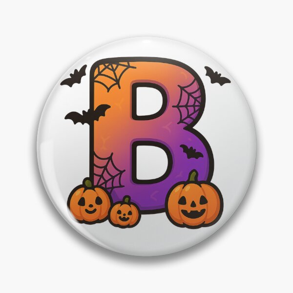 Item preview, Halloween Letter B – Cute Kawaii Cartoon with Spooky Details designed and sold by PrintCreations9.