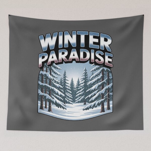 Item preview, Winter paradise - Snowy idyll - Icy dreamland - Frosty fantasy - Chilly utopia - Arctic marvel - Glacial haven - Snowscape - Winter dreamscape - Winter magic designed and sold by JansenGS.