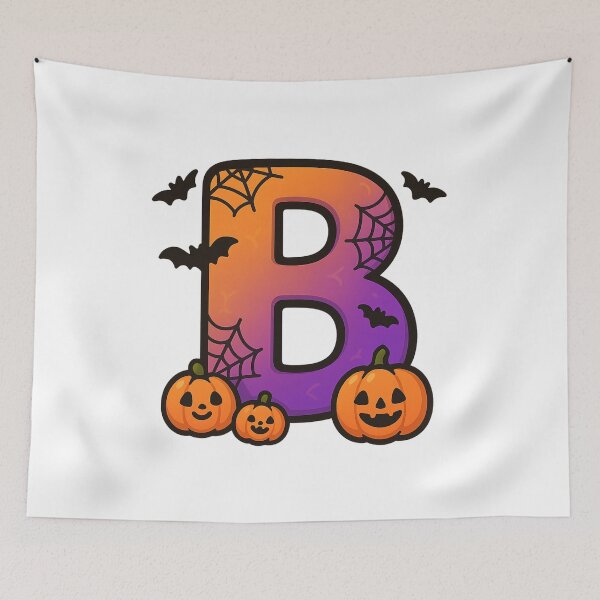 Item preview, Halloween Letter B – Cute Kawaii Cartoon with Spooky Details designed and sold by PrintCreations9.