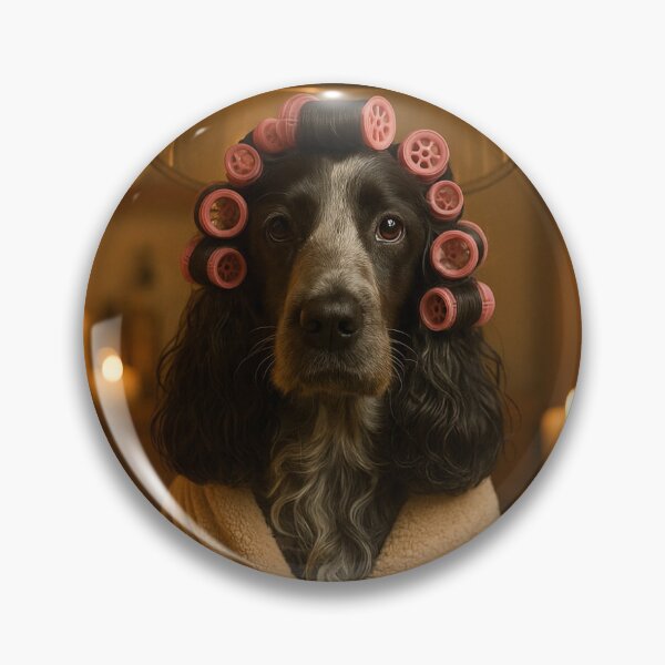 Item preview, Pampered Dog at the Spa – Cute Dog in Hair Rollers designed and sold by Lady Evie Designs.
