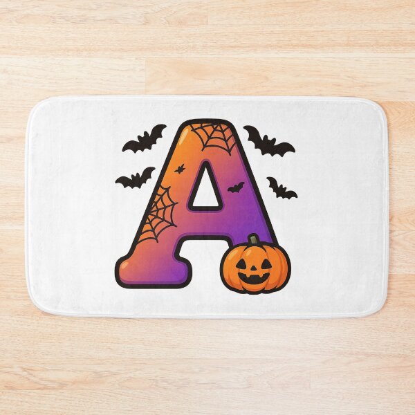 Item preview, Halloween Letter A – Cute Kawaii Cartoon with Spooky Details designed and sold by PrintCreations9.