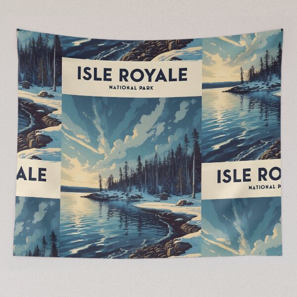 Artikelvorschau, Isle Royale Nationalpark Winter USA Vintage Reisetourismus entworfen und verkauft von TravelersGems.
