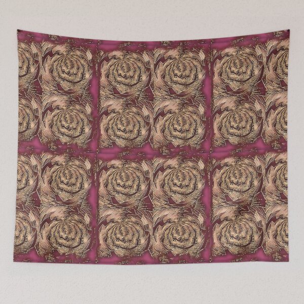 Item preview, Abstract rose pattern on burgundy designed and sold by AnnabellaRh.
