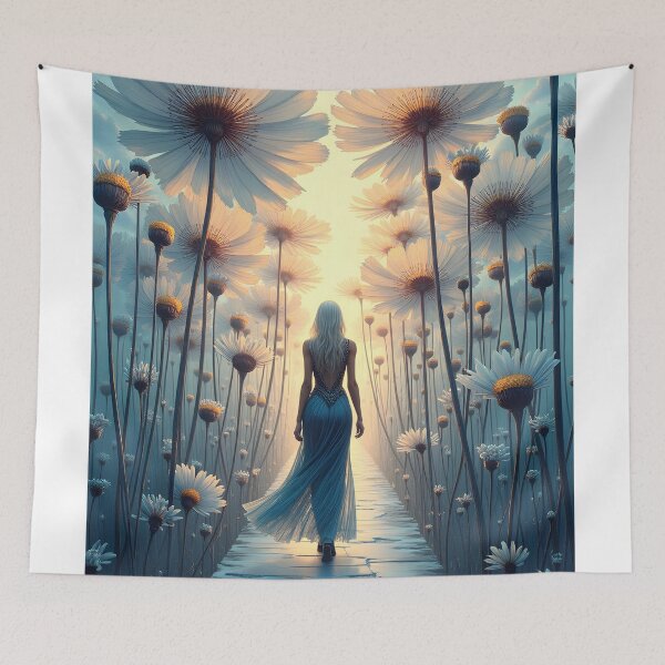 Item preview, Pathway Through the Enchanted Daisies designed and sold by oanaunciuleanu.
