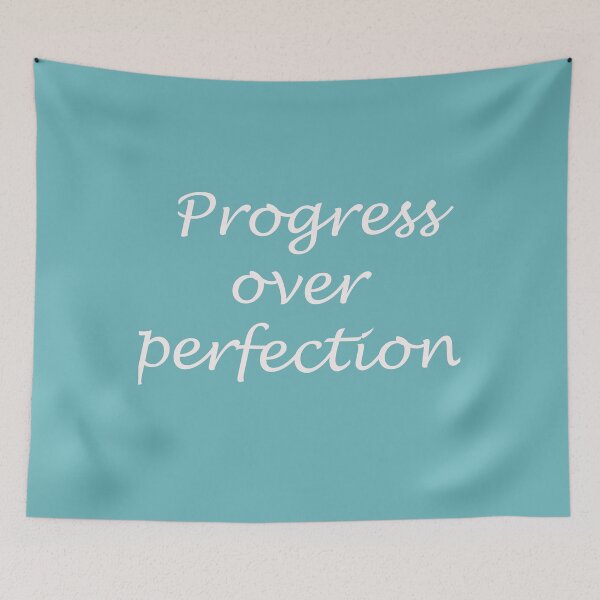 Item preview, Progress Over Perfection – Growth Quote Design designed and sold by ArtNestVerse.