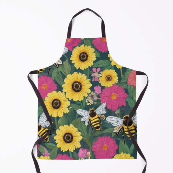 Item preview, Bees on flowers designed and sold by GasconyPassion.