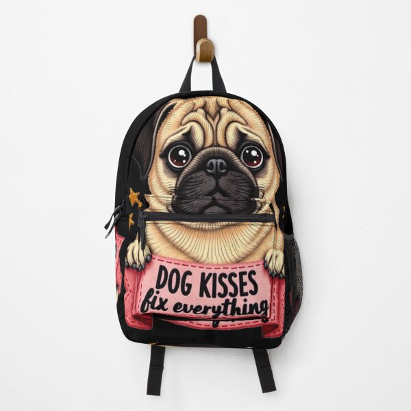 Item preview, Dog Kisses Fix Everything Pug Design designed and sold by ArtDesignTp.